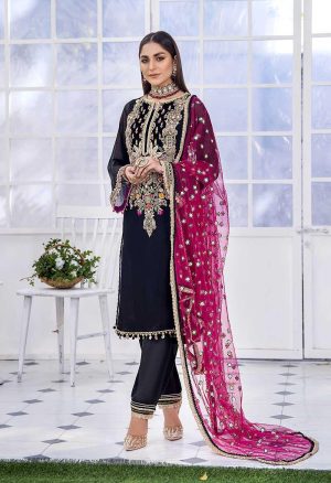 Pakistani Salwar Kameez Online in USA. Chiffon partywear dress, ready to wear.